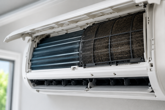 Indoor air conditioner with open panel - Why an air conditioning service in Brisbane is not the same as a clean - Blade Air Conditioning Brisbane Best