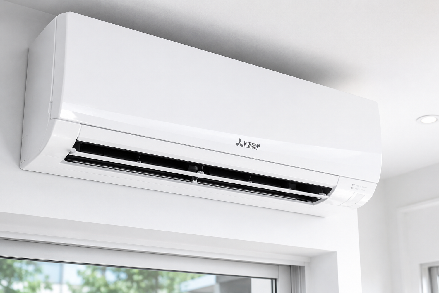 Freshly cleaned split system air conditioner indoor unit after professional service Brisbane